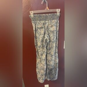 REWASH Wide Leg Pants Women's XS Linen Blend Slouchy Pullon Pockets Boho Beachy